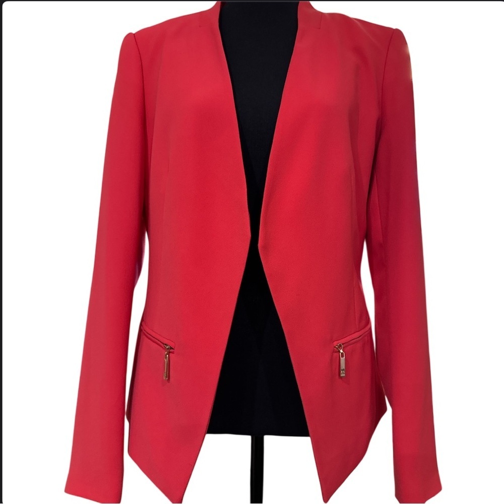 Ivanka Trump Vibrant Coral Blazer Size 4 Petite